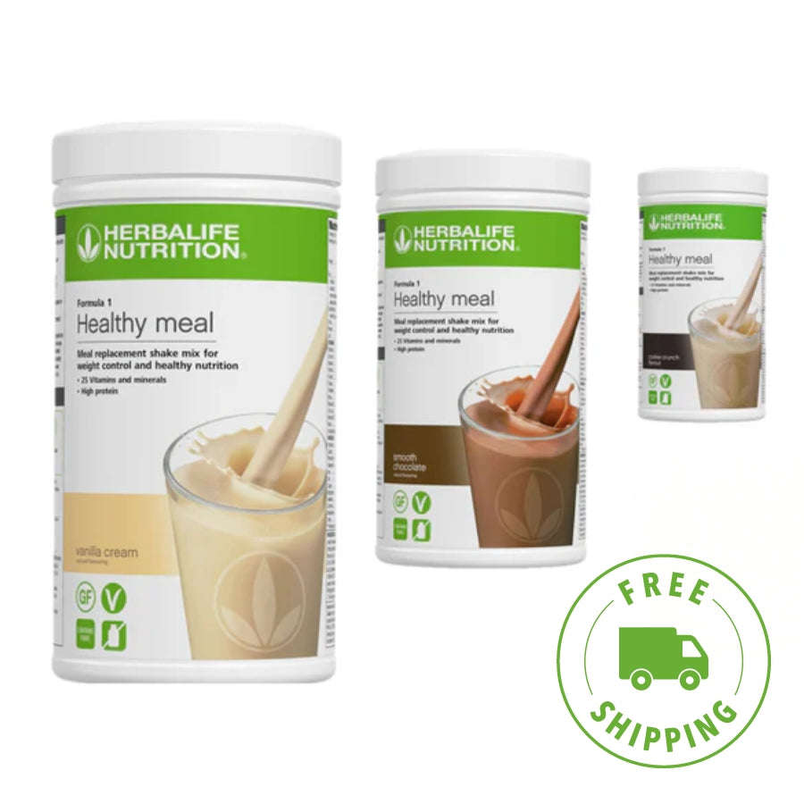 Three Herbalife Formula 1 Healthy Meal canisters